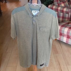 Men CPT Civilian Pilot Training army green polo L
